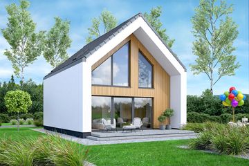  Projekt domu Lungo 4 mini modern (WOF1259) - projekt domu parterowego z poddaszem - Zdjęcie 4