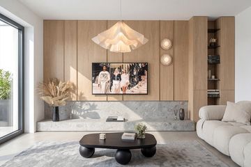 Projekt domu Lungo 4 mini modern - parterowy z poddaszem dom o powierzchni 84,64 m², dach dwuspadowy - ujęcie 7