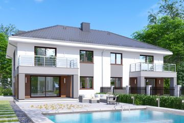  Projekt domu APS 330 wariant 2 dwulokalowy ECO (LUA1661) - projekt domu z pełnym piętrem - Zdjęcie 5