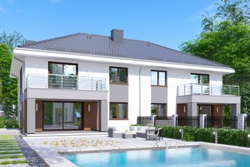  Projekt domu APS 330 wariant 2 dwulokalowy ECO (LUA1661) - projekt domu z pełnym piętrem - Zdjęcie 2