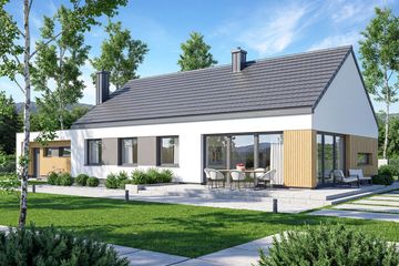 Projekt domu Malwa - parterowy dom o powierzchni 112,83 m², dach dwuspadowy - ujęcie 3
