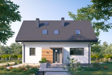 Projekt domu Drops Nano (1950) (KRD3083) - projekt domu parterowego z poddaszem - Zdjęcie 2