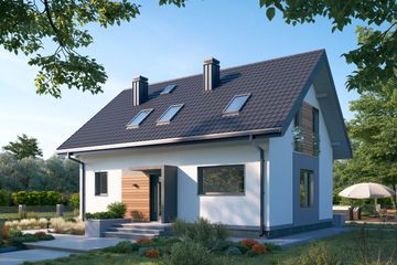  Projekt domu Drops Nano (1950) (KRD3083) - projekt domu parterowego z poddaszem - Zdjęcie 3