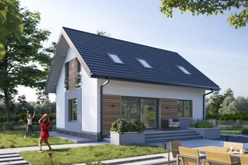  Projekt domu Drops Nano (1950) (KRD3083) - projekt domu parterowego z poddaszem - Zdjęcie 4