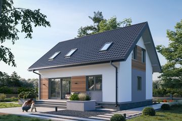  Projekt domu Drops Nano (1950) (KRD3083) - projekt domu parterowego z poddaszem - Zdjęcie 6