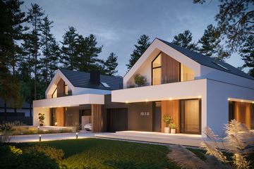  Projekt domu NewHouse 753 D G1 (KRZ1134) - projekt domu parterowego z poddaszem - Zdjęcie 2