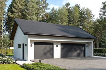  Projekt garażu BK-56 (WWC1067) - projekt garażu parterowego - Zdjęcie 1