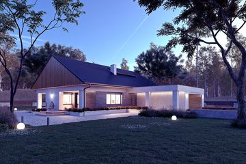  Projekt domu Aksamit 6 (BSA2400) - projekt domu parterowego - Zdjęcie 2