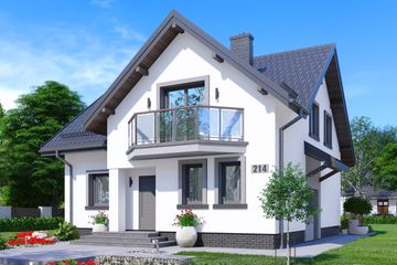  Projekt domu APS 214 ECO (LUA1662) - projekt domu parterowego z poddaszem - Zdjęcie 1