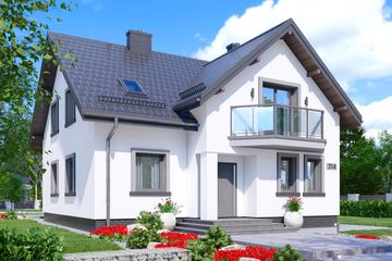  Projekt domu APS 214 ECO (LUA1662) - projekt domu parterowego z poddaszem - Zdjęcie 2