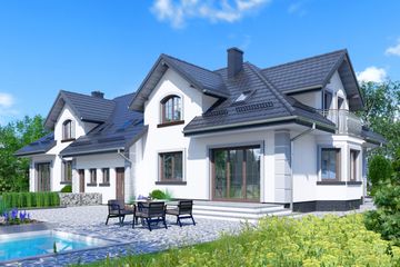  Projekt domu APS 216 dwulokalowy ECO (LUA1664) - projekt domu parterowego z poddaszem - Zdjęcie 3