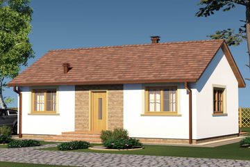  Projekt domu Domek na Miodowej 62-DD (003 ET 62-DD) (SLF1119) - projekt domu parterowego - Zdjęcie 3