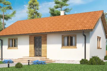  Projekt domu Domek na Miodowej 62-DD (003 ET 62-DD) (SLF1119) - projekt domu parterowego - Zdjęcie 5