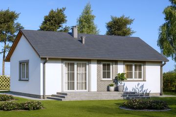  Projekt domu Domek na Miodowej 62-DD (003 ET 62-DD) (SLF1119) - projekt domu parterowego - Zdjęcie 2