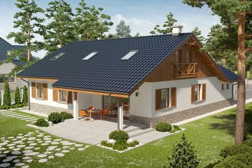  Projekt domu Rózia G1 energo plus (WRC2832) - projekt domu parterowego - Zdjęcie 3