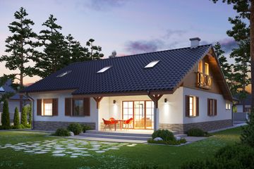  Projekt domu Rózia G1 energo plus (WRC2832) - projekt domu parterowego - Zdjęcie 4