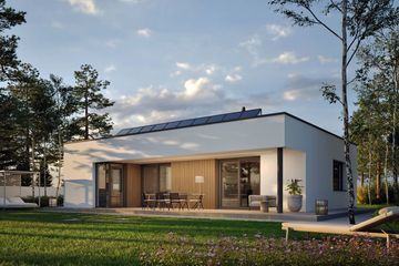 Projekt domu Mini 25 modern plus energo plus - parterowy dom o powierzchni 93,64 m², dach płaski - ujęcie 5