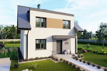  Projekt domu Z poddaszem 8 (BBH1080) - projekt domu parterowego z poddaszem - Zdjęcie 1