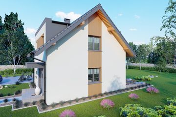  Projekt domu Z poddaszem 8 (BBH1080) - projekt domu parterowego z poddaszem - Zdjęcie 2