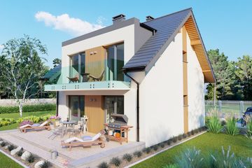  Projekt domu Z poddaszem 8 (BBH1080) - projekt domu parterowego z poddaszem - Zdjęcie 4