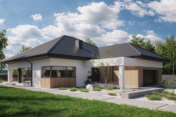  Projekt domu NewHouse 770 (KRZ1135) - projekt domu parterowego - Zdjęcie 2