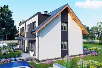  Projekt domu Dwulokalowy 6 (BBH1081) - projekt domu parterowego z poddaszem - Zdjęcie 2