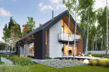  Projekt domu Idealny 1A (WAW1191) - projekt domu parterowego z poddaszem - Zdjęcie 5