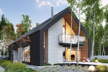  Projekt domu Idealny 1A (WAW1191) - projekt domu parterowego z poddaszem - Zdjęcie 1