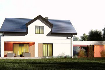 Projekt domu uA333 - parterowy z poddaszem dom o powierzchni 145,30 m², dach dwuspadowy - ujęcie 4