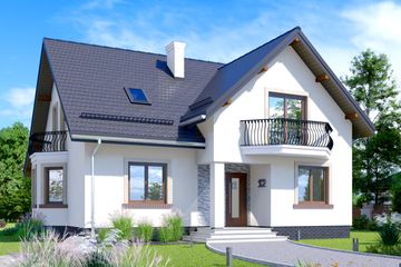  Projekt domu APS 191 ECO (LUA1668) - projekt domu parterowego z poddaszem - Zdjęcie 1