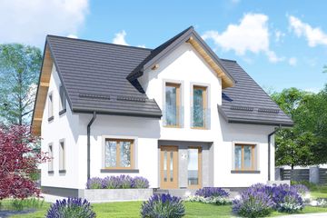  Projekt domu APS 342 ECO (LUA1678) - projekt domu parterowego z poddaszem - Zdjęcie 1