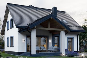  Projekt domu APS 342 ECO (LUA1678) - projekt domu parterowego z poddaszem - Zdjęcie 3