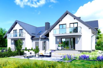  Projekt domu APS 166 NEW ECO (LUA1675) - projekt domu parterowego z poddaszem - Zdjęcie 2