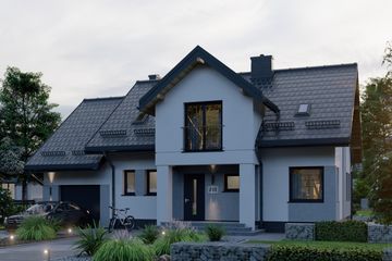  Projekt domu APS 233 ECO (LUA1680) - projekt domu parterowego z poddaszem - Zdjęcie 2