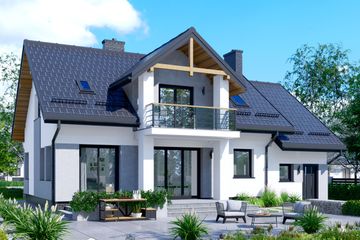  Projekt domu APS 233 ECO (LUA1680) - projekt domu parterowego z poddaszem - Zdjęcie 4