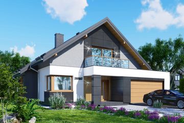  Projekt domu APS 268 wariant 2 ECO (LUA1676) - projekt domu parterowego z poddaszem - Zdjęcie 1