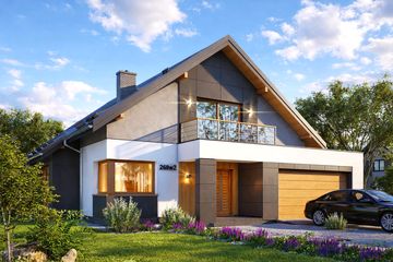  Projekt domu APS 268 wariant 2 ECO (LUA1676) - projekt domu parterowego z poddaszem - Zdjęcie 1