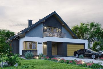  Projekt domu APS 268 wariant 2 ECO (LUA1676) - projekt domu parterowego z poddaszem - Zdjęcie 2