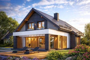  Projekt domu APS 268 wariant 2 ECO (LUA1676) - projekt domu parterowego z poddaszem - Zdjęcie 2