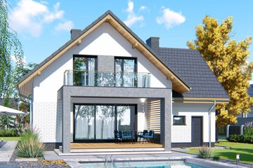  Projekt domu APS 184 NEW ECO (LUA1677) - projekt domu parterowego z poddaszem - Zdjęcie 2