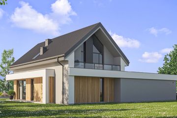  Projekt domu D431 (WAI1518) - projekt domu parterowego z poddaszem - Zdjęcie 2