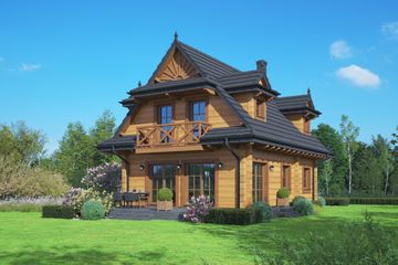  Projekt domu Szyszkowo dw (KRP2825) - projekt domu parterowego z poddaszem - Zdjęcie 2