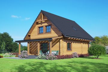  Projekt domu Zawoja dw 8 (KRP2826) - projekt domu parterowego z poddaszem - Zdjęcie 2