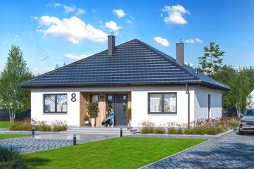  Projekt domu Tryton strop monolityczny (WOE1214) - projekt domu parterowego - Zdjęcie 2