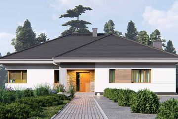 Projekt domu uA463 - parterowy dom o powierzchni 174,60 m², dach wielospadowy - ujęcie 2