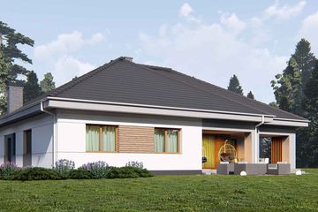 Projekt domu uA463 - parterowy dom o powierzchni 174,60 m², dach wielospadowy - ujęcie 5