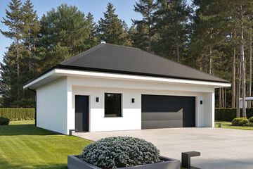  Projekt garażu BK-58 (WWC1069) - projekt garażu parterowego - Zdjęcie 1