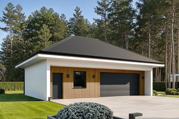  Projekt garażu BK-59 (WWC1070) - projekt garażu parterowego - Zdjęcie 1