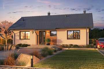  Projekt domu Tracja 9 szkielet drewniany (WOE1215) - projekt domu parterowego - Zdjęcie 2