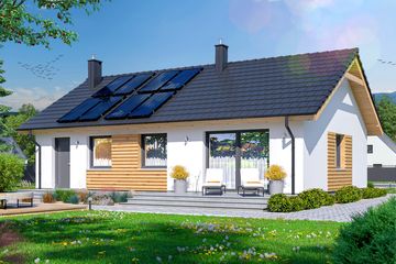  Projekt domu Tracja 9 szkielet drewniany (WOE1215) - projekt domu parterowego - Zdjęcie 3